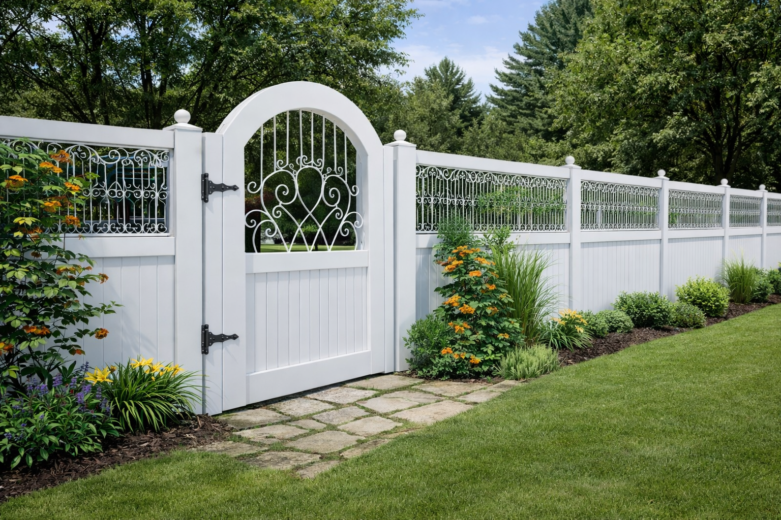 Vinyl privacy fence project in Indianapolis