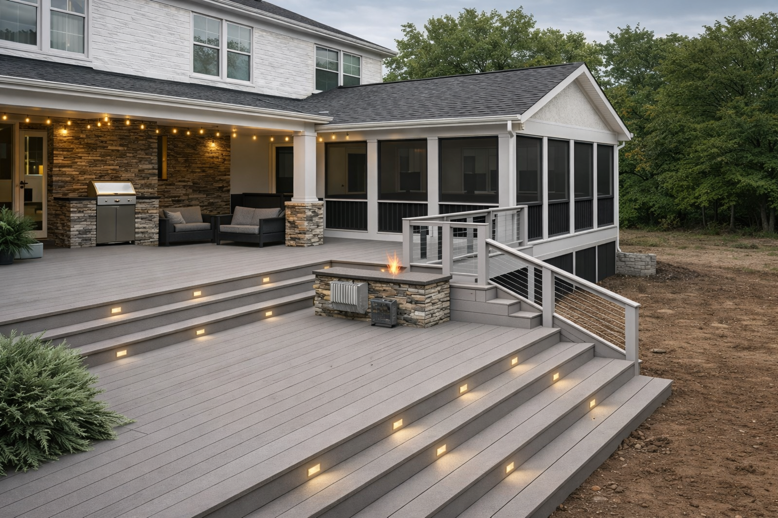 Multi-level composite deck in Indianapolis