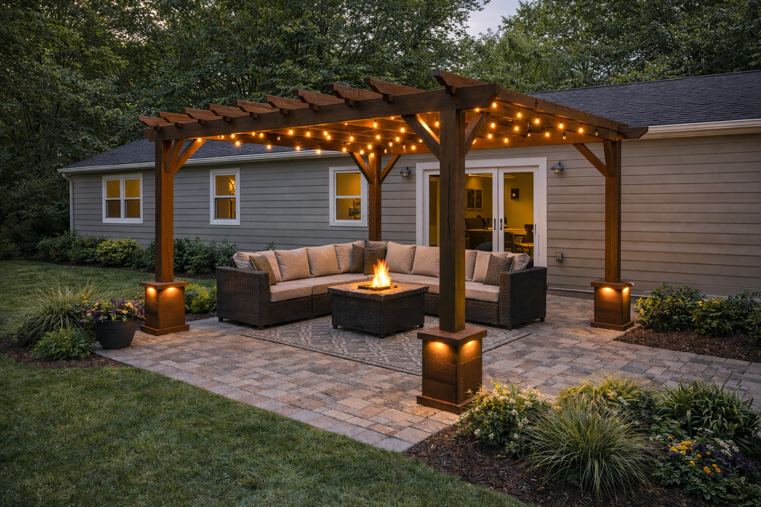 Pergola project for shade and outdoor enjoyment